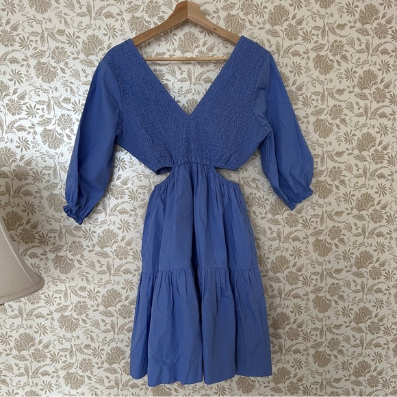 LUSANA Amanda Uprichard Midi Dress – Aero/Ivory, Size M - Picture 3 of 6